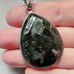 Natural Larvikite Pendant